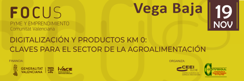 Participa, el prximo 19 de noviembre, en  Focus Pyme Vega Baja!