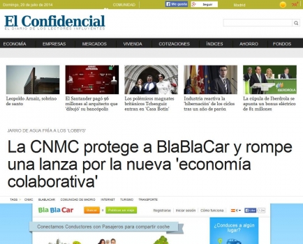La CNMC protege a BlaBlaCar y rompe una lanza por la nueva economa colaborativa