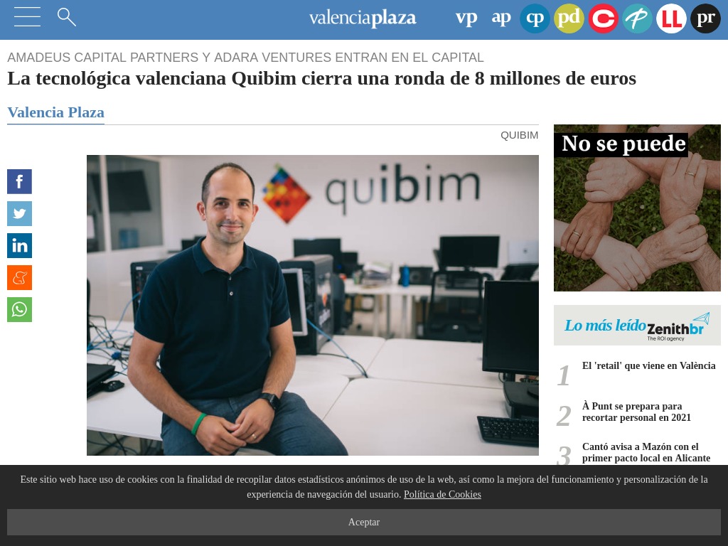 La tecnolgica valenciana Quibim cierra una ronda de 8 millones de euros -  Valencia Plaza