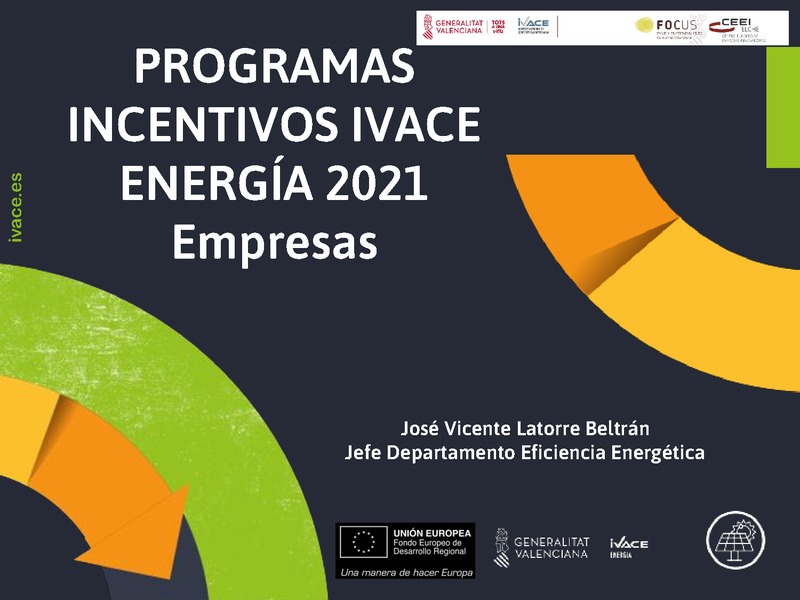 PROGRAMAS INCENTIVOS IVACE ENERGÍA 2021 Empresas (Portada)