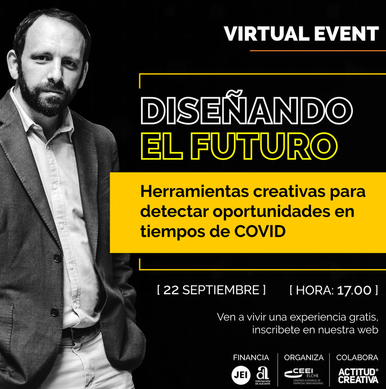 Te invitamos al Evento Virtual: Diseñando el futuro, de la mano de Juan Prego. 22 de septiembre