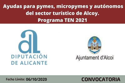 Ayudas sector turístico Alcoy. Programa TEN