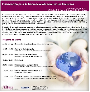 Jornada: Financiaci�n para la Internacionalizaci�n de las Empresas