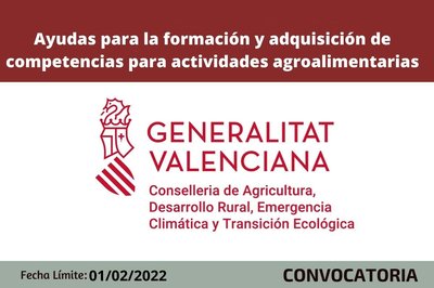 Ayudas para la formacin y adquisicin de competencias para actividades agroalimentarias