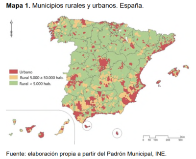 Mapa demograsfía de la población rural 2020
