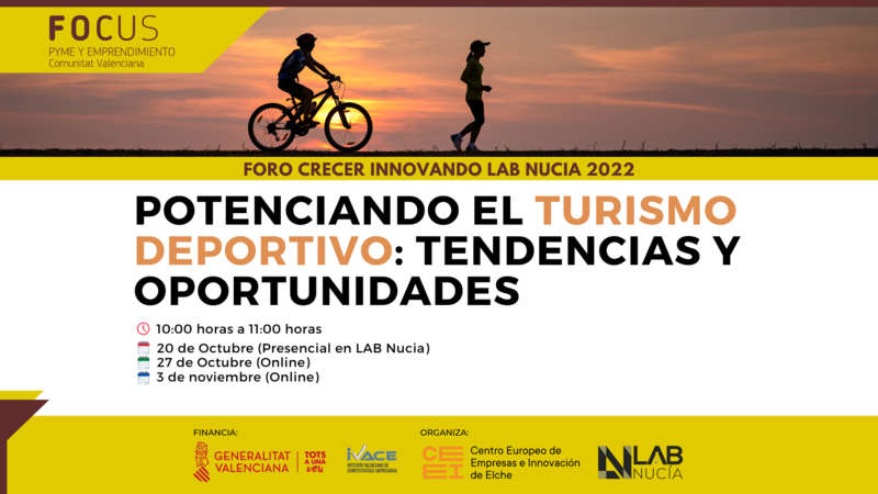 Turismo deportivo: tendencias y oportunidades en el Foro Crecer Innovando LAB Nucía 2022
