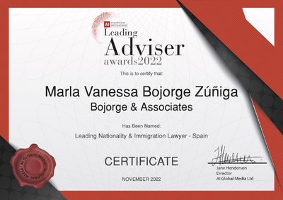 Mi Premio Leading Nationality & Immigration Lawyer -Spain