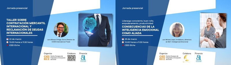 Te invitamos a dos jornadas en CEEI Elche: contratación internacional e inteligencia emocional