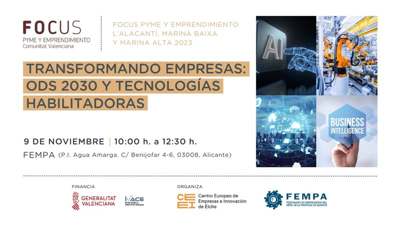 Este jueves tienes una cita en Alicante: jornada empresarial sobre Tecnologías Habilitadoras y ODS