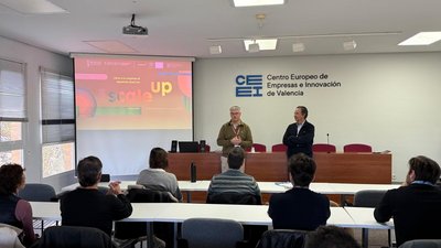 Jose Vilar, Head of EU Services at IVACE+i y Ram�n Ferrandis, CEO CEEI Valencia en el inicio de la 8� edici�n Scaleup