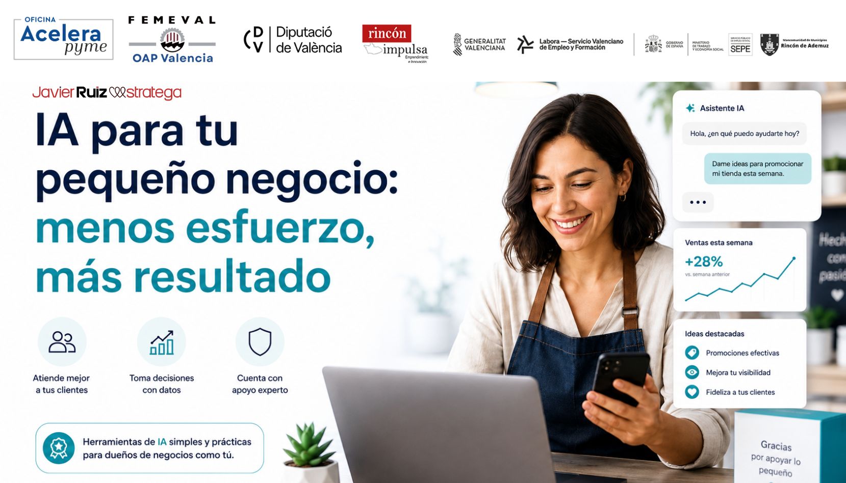 Jornada: IA para tu peque�o negocio: menos esfuerzo, m�s resultado