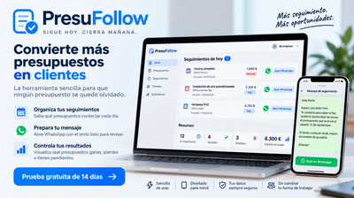PresuFollow — seguimiento sencillo de presupuestos