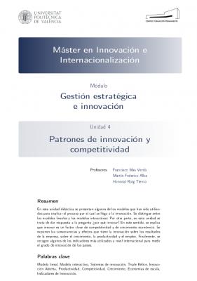 portada ponencia manual patrones de innovacin y competitividad
