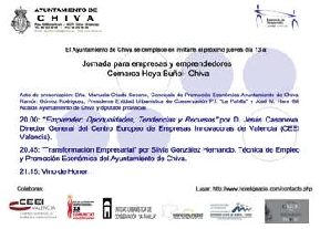 Jornada para empresas y emprendedores: Comarca Hoya Buol-Chiva