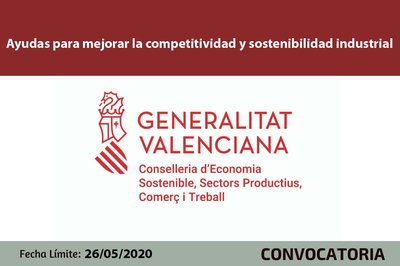 Ayudas para mejorar la competitividad y sostenibilidad industrial de la Comunitat Valenciana
