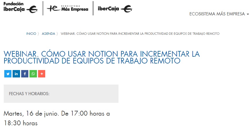 Webinar Productividad