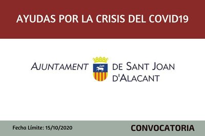 Subvenciones por la Crisis sanitaria Covid-19 Ayuntamiento de Sant Joan d'Alacant