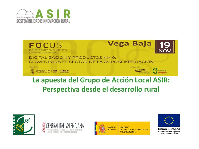 La apuesta del Grupo de Acción Local ASIR:
Perspectiva desde el desarrollo rural (Portada)