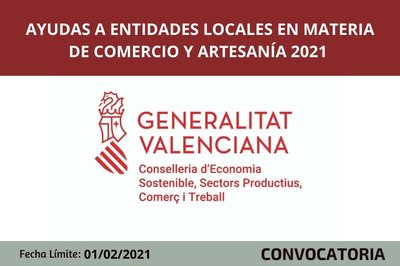 Ayudas a entidades locales en materia de comercio y artesana para el ejercicio 2021 